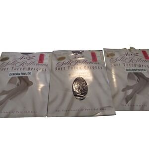 Hanes Silk Reflections Soft Touch Tights Opaque Lot of 3   264 Bordeaux Pearl CD